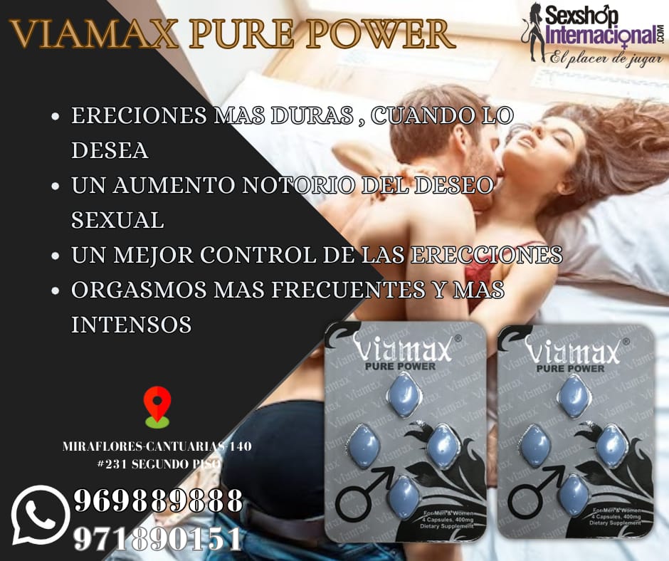 POTENCIADOR SEXUAL-VIAMAX PURE POWER-AUMENTA LA TESTOSTERONA-SEXSHOP LIMA 971890151